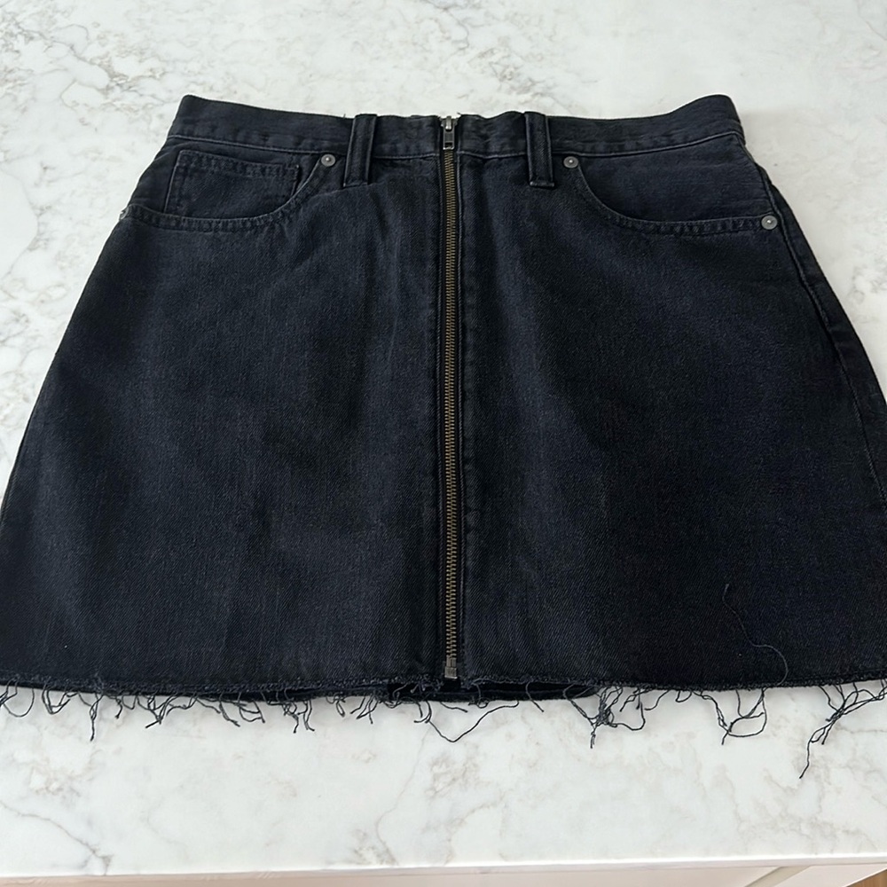 NWT Madewell Rigid-Denim A-line skirt.